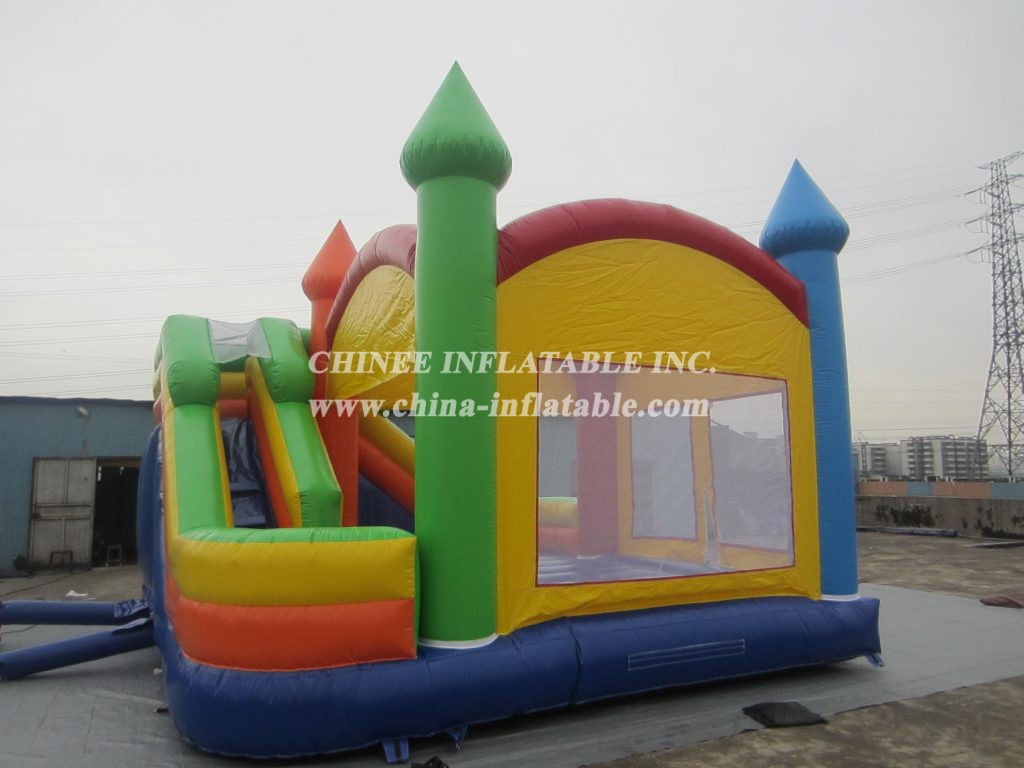 T5-220 Popular Inflatable Castle Bounce House With Slide