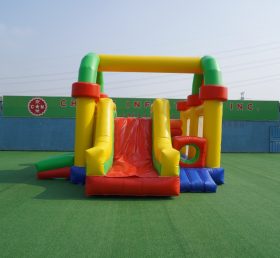 T2-3014 Combinazione multifunzionale di trampolino gonfiabile e scivolo