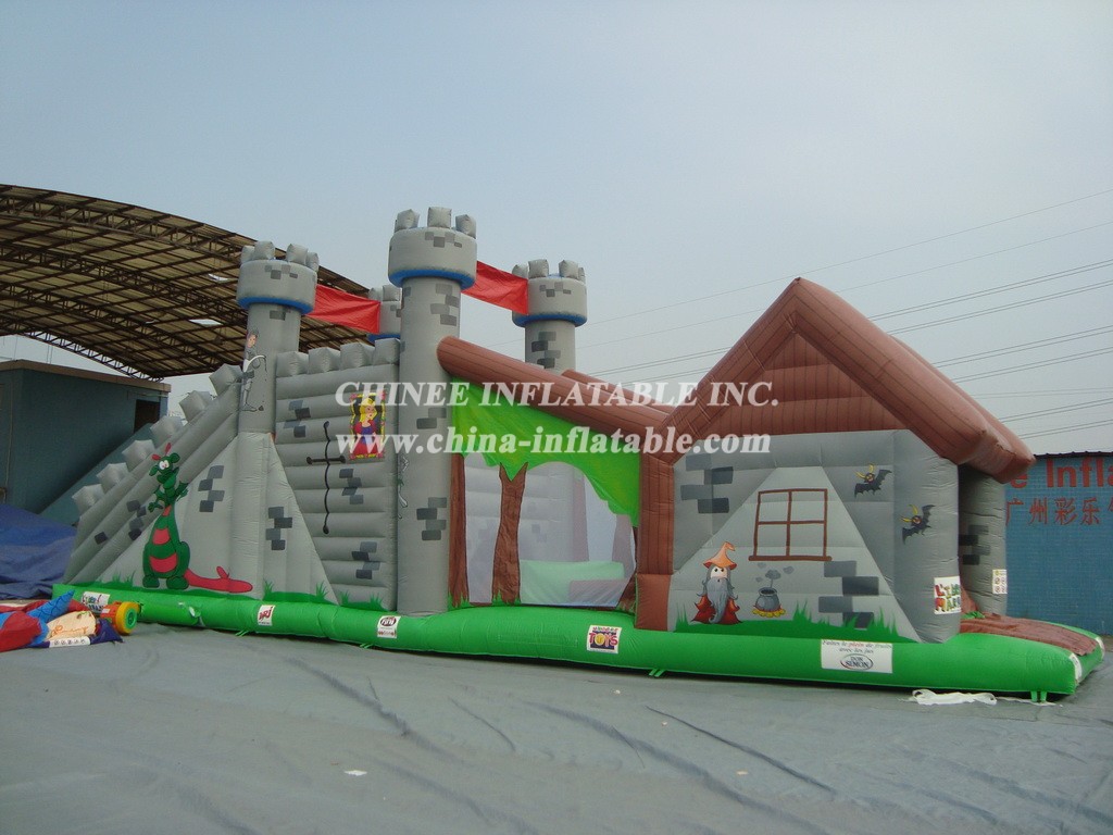 T11-619 Inflatable Bounce House Jump Obstacle Bouncer Courses