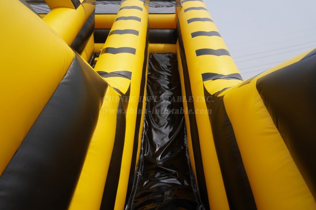 T8-4050 10Ft Platform Black & Yellow Base Jump With Drop Slide