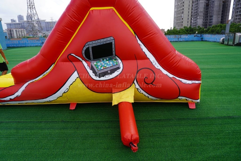 T8-484 Inflatable Octopus-Themed Slide